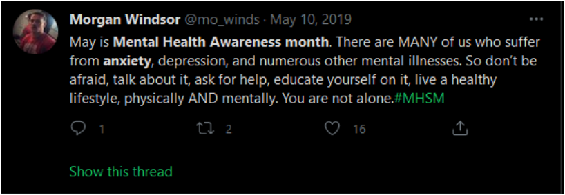 &#8220;Effectiveness of Mental Health Advocacy on Twitter During Mental Health Month&#8221; by B. Antonia Delawie