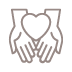 Helping hands with a heart