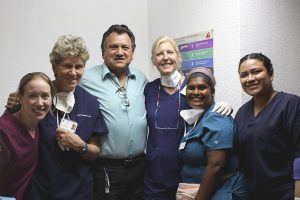 Marymount faculty at Solola Hospital in Guatemala Service Trip 2023