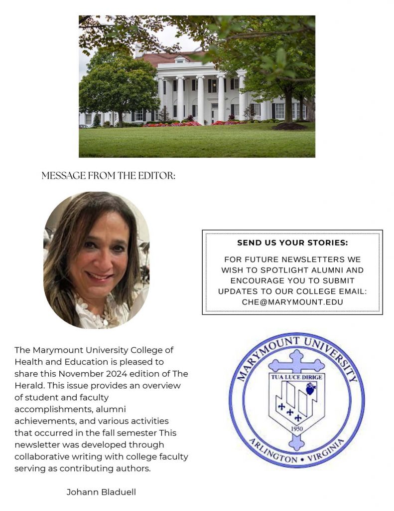 College of Health and Education Newsletter #1