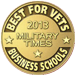 Best for Vets Business Schools 2013 Military times award badge