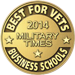 Best for Vets Business Schools 2014 Military times award badge