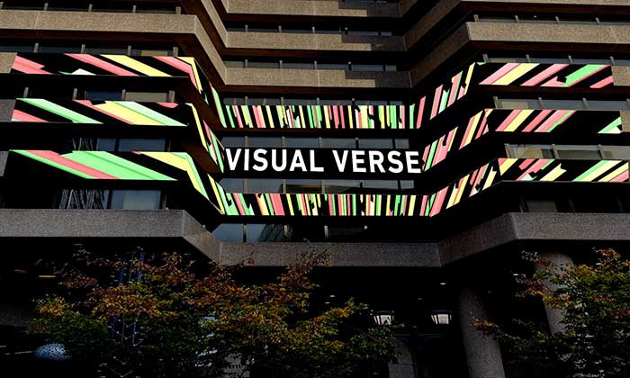 Poems by Marymount professor are projected across Arlington during “Visual Verse” series
