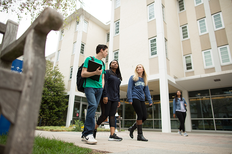 Marymount University Students walking photo