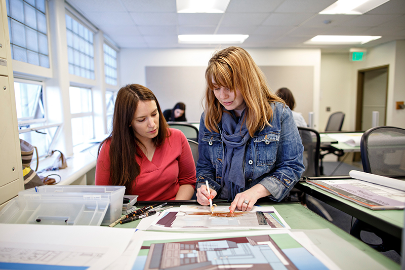Marymount University interior design students photo