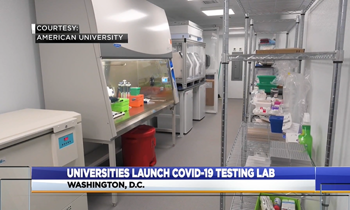 WDVM: <em>D.C. universities open mobile lab to test faculty, students</em>