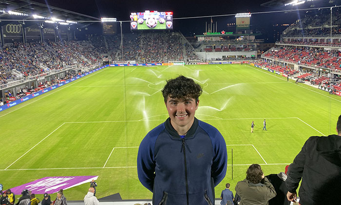 McCartan visits Audi Field to watch the D.C. United soccer team