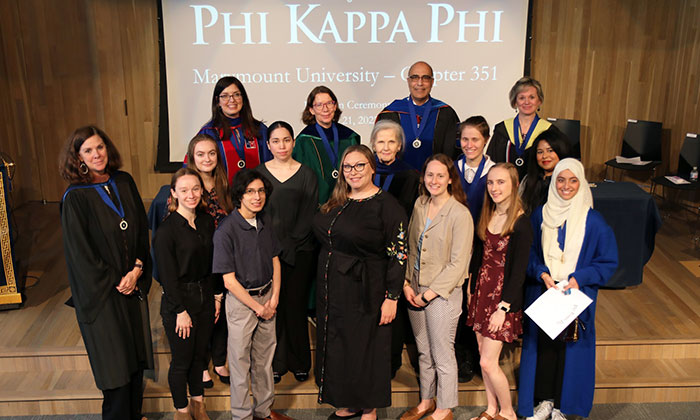 Over 100 new inductees initiated into Marymount’s Phi Kappa Phi chapter