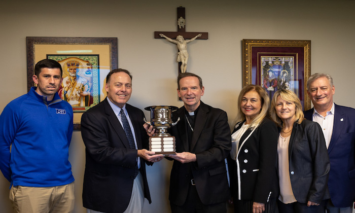 Pope's Cup ceremony with Marymount and Catholic