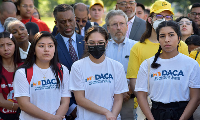 Dreamers at Wednesday's press conference on Capitol Hill