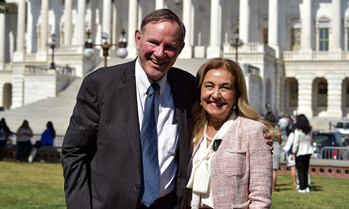 Marymount President Irma Becerra with Donald Graham, cofounder of TheDream.US