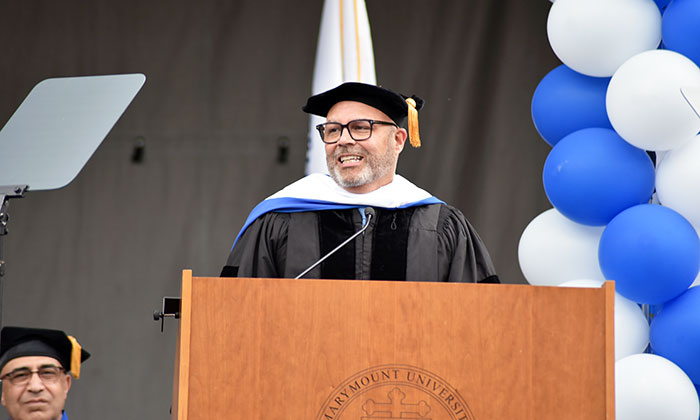 Michael K. Powell, guest speaker for the College of BILT's commencement ceremony