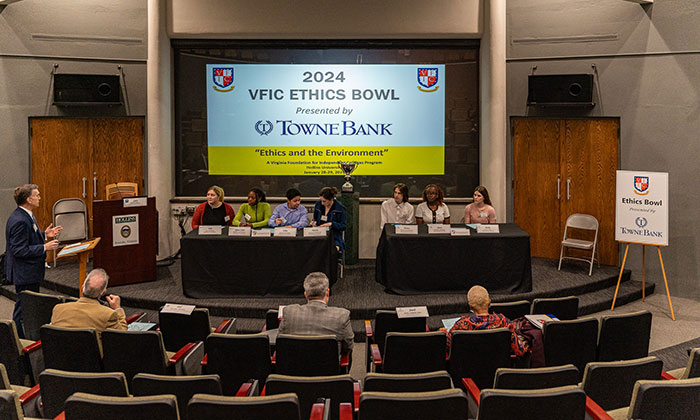 Students debate on ethics, environment in VFIC’s 2024 Ethics Bowl
