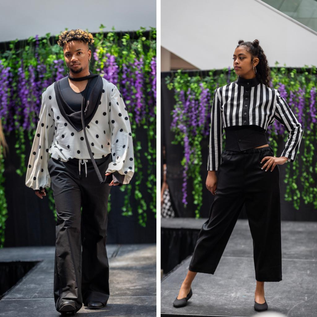 Student models wear outfits designed by senior Roy Davis (courtesy of Will Nelson)