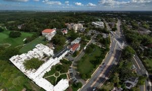 Aerial view of the Marymount campus.
