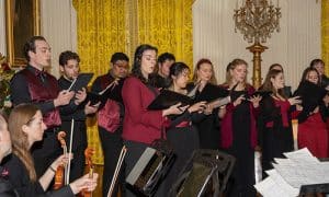 Marymount Chamber Singers bring holiday cheer to the White House during Christmas tour season