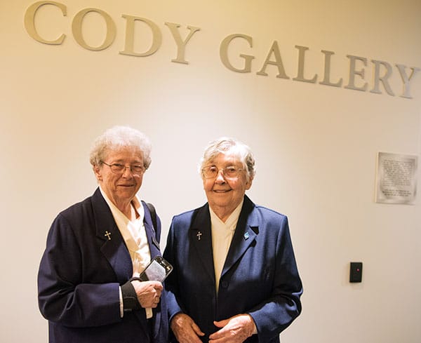 Sister Jackie Murphy (left) with Sister Irene Cody (right)