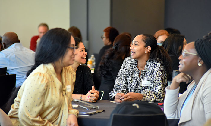 Summit participants interacting